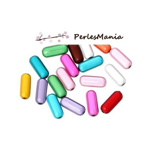 50 perles illusions magiques miracle pilule multicolores 16 par 7mm, diy
