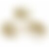 Ae1112364 lot de 4 estampes - pendentif filigrane geométrique - vague - japonisant 22 par 18mm - coloris moutarde