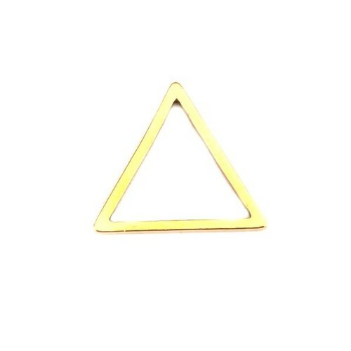 Ps110201162 pax 5 pendentifs - connecteurs - triangle - 14 mm - doré en acier inoxydable 304 pour bijoux raffinés