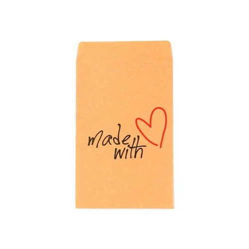 Ps11452728 pax 10 emballages papier craft, emballage cadeau, rectangle 12.5 cm, made with love