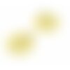Hs110096g pax 2 pendentifs medaille lune et etoile 15.5 mm en acier inoxydable coloris doré
