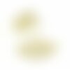 H1100129g pax 5 estampes pendentifs feuille ginkgo biloba filigrane 30mm laiton couleur doré