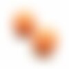 H11j00325 lot 1 perle sonore 14mm orange saumon pour creation bola de grossesse