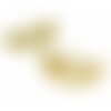 Hs105la3792 pax 1 pendentif, feuille de ginkgo biloba 30 mm acier inoxydable couleur doré