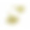 Bu11200808161823 pax 2 pendentifs, forme eventail 17 mm acier inoxydable couleur doré