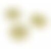 Bu11200808153706 pax 1 pendentif, multi fleurs dans cercle 15 mm acier inoxydable couleur doré