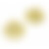 Bu11191018164902 pax 2 pendentifs - arbre dans médaillon 17.5mm - en acier inoxydable 304 - coloris doré