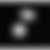 Ae003bis pax 1 connecteur ovale etoile 10 par 17mm cuivre argenté emaillé blanc