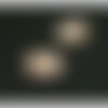 Ae003bis pax 1 connecteur ovale etoile 10 par 17mm cuivre argenté emaillé rose pale