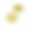 Bu11200912134841 pax 2 pendentifs, médaillon avec étoile 20 mm acier inoxydable coloris doré