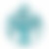 Ps11759852 pax 20 estampes, pendentif, arbre dans cercle 14 mm, coloris bleu canard