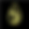 S11760696 pax 1 pendentif soleil dans goutte 45mm acier inoxydable coloris doré