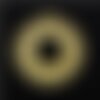 S11760702 pax 1 pendentif soleil dans cercle 31mm acier inoxydable coloris doré