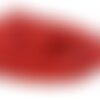 Hg106402h lot 1 fil de 110 perles rondesturquoise reconstituée howlite 4 mm coloris rouge