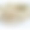 Hg106402q lot 1 fil de 110 perles rondesturquoise reconstituée howlite 4 mm coloris blanc crème