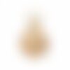 Ps110260027 pax 1 pendentif cage multi fleurs- pour bola de grossesse 16mm - cuivre coloris doré