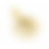 S11752807 pax 1 pendentif, médaillon nacre yoga om, aum 20 mm,  acier inoxydable coloris doré