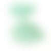 Ps11708859 pax 2 pendentifs filigrane, feuille de monstera dentelle 49 mm coloris vert pastel