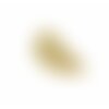 Ps11760749 pax 1 pendentif, connecteur géométrique, demi cercle 28 par 13 mm, acier inoxydable coloris doré