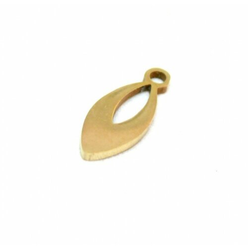 Ps11760762 pax 1 pendentif marquise 14.5 mm,  acier inoxydable coloris doré