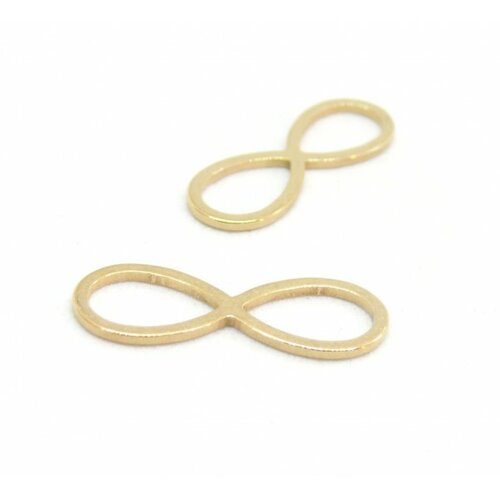 Ps110201127 pax 4 pendentifs connecteurs infini 21 mm doré en acier inoxydable 304 pour bijoux raffinés