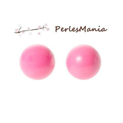 S1176252bis lot 1 perle sonore 18mm rose pour creation bola de grossesse