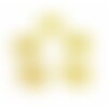 Ae1112088 lot de 6 estampes - pendentifs mandala 10 mm - laiton coloris dore