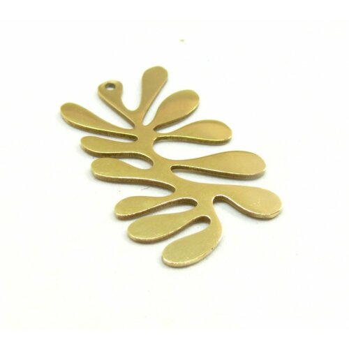 S11760668 pax 1 pendentif  forme pop art corail 36 mm, acier inoxydable coloris doré