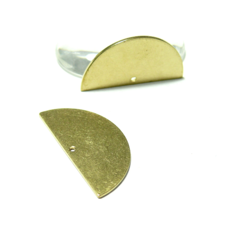 Ps110100119 pax 5 pendentifs demi cercle doré brut qualité cuivre