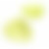 Ps11708862 pax 2 estampes pendentif filigrane feuille exotique, monsterra de 49mm coloris jaune