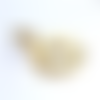 Ps11832195 pax 1 pendentif - soleil avec anneau- 12 mm - doré en acier inoxydable 304 - pour bijoux raffinés