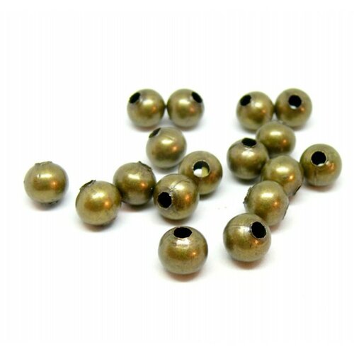 160127172749-8br pax 25 perles intercalaires 8mm métal couleur bronze