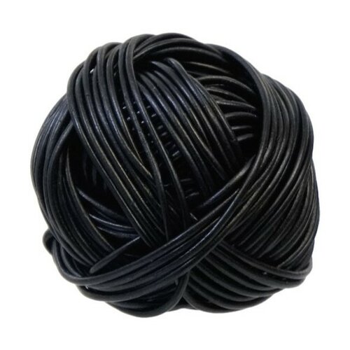 Bu11090815181030n pax 2 mètres cordon fil cuir véritable 1,5mm noir