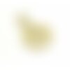 Ps11830416 pax 1 pendentif médaillon avec étoile 14 mm avec mousquetons  - doré en acier inoxydable 304 - pour bijoux raffinés