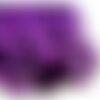 Hq006 lot 1 fil d'environ 90 perles - bicône 8 par 9 mm - acrylique aspect caoutchouc - violet flashy  coloris 02