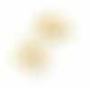 Ps11833915 pax 1 pendentif forme médaillon flamant rose 14 mm cuivre recouvert d'une finition dorée à l'or fin 18kt