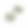 Bu11211102133057 pax 2 pendentifs - soleil dans cercle - argenté en acier inoxydable 304 - pour bijoux raffinés