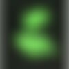 Ae117017 lot de 2 estampes - pendentif filigrane feuille 24 par 40mm - laiton coloris vert fluo