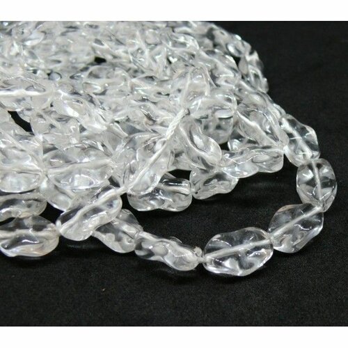 Lot de 4 perles forme futuriste très rare 10 par 15 mm cristal de roche grade aaa