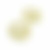 Hs105jn3872 pax 1 pendentif cercle art déco 20mm, acier inoxydable finition doré