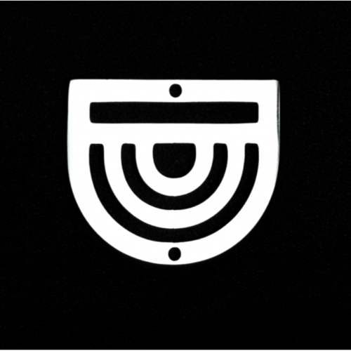 Bu11220321155933  ref 13 pax 2 breloques -géométrique - 20mm - argenté en acier inoxydable - placage ionique