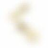Ps11830430 pax 1 pendentif  avec mousquetons  ovale 13 par 8 mm style émaille blanc - doré en acier inoxydable 304