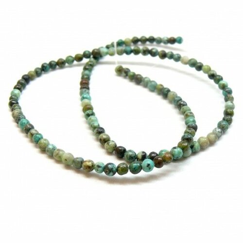 Ps11722096 environ 9.5 cm de perles de turquoise africaine rondes 3mm