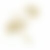 Ps11846822 pax 1 pendentif - fleur sur tige 40mm - doré en acier inoxydable  - pour bijoux raffinés