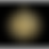 Ps11856048 pax 1 pendentif galaxie, soleil 30 mm, acier inoxydable finition doré