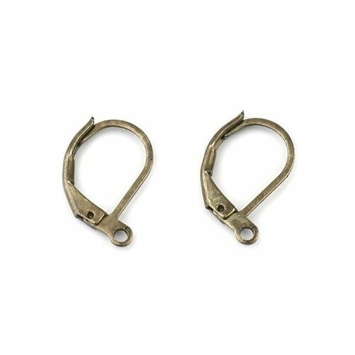 Ps11666853 pax 10 pièces boucle d'oreille dormeuses simple avec attache cuivre finition bronze