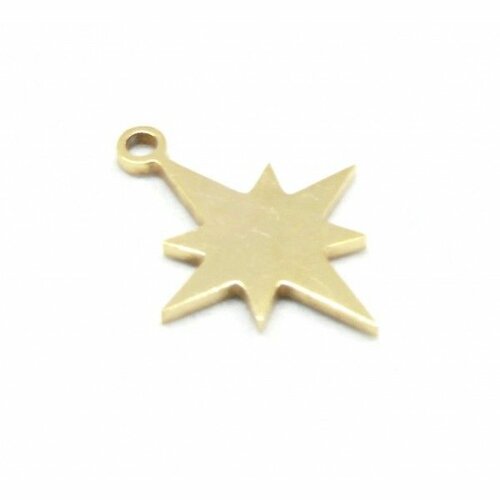 Ps11865052 pax 1 pendentif - étoile 18.5 mm - finition doré en acier inoxydable 304- pour bijoux raffinés