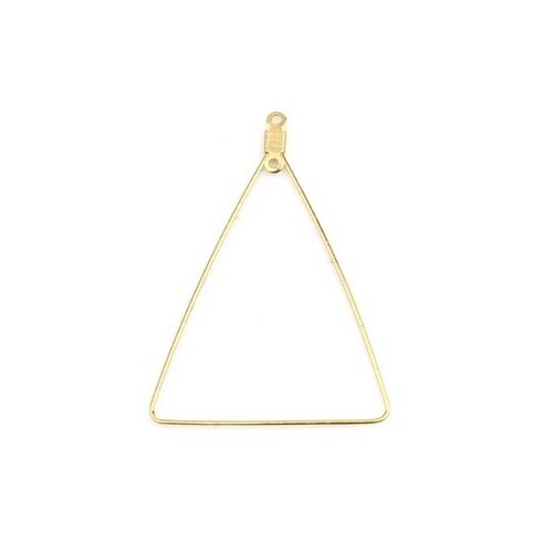 Hs10312g pax 4 pendentifs anneaux connecteur forme triangle 49mm acier inoxydable 304 placage ionique doré