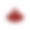 Ps11738716 pax de 4 estampes pendentif filigrane grand éventail 40mm cuivre couleur rouge