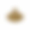 Ps11738720 pax de 4 estampes pendentif filigrane grand éventail 40mm cuivre couleur moutarde